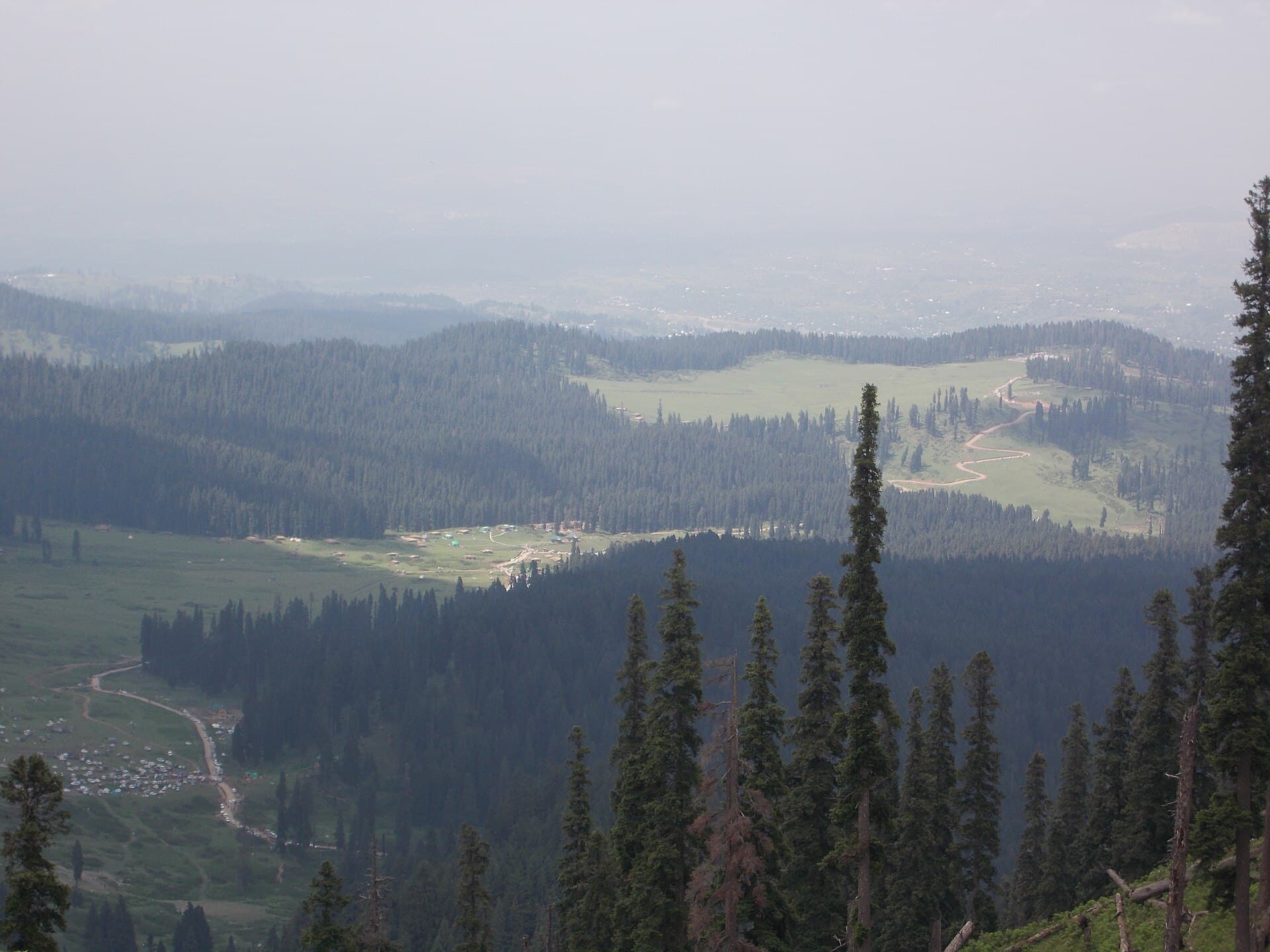 An overwhelming trek from the lower doude pather (Doodhpathri) towards upper forest range. about 5 km uphill walk.